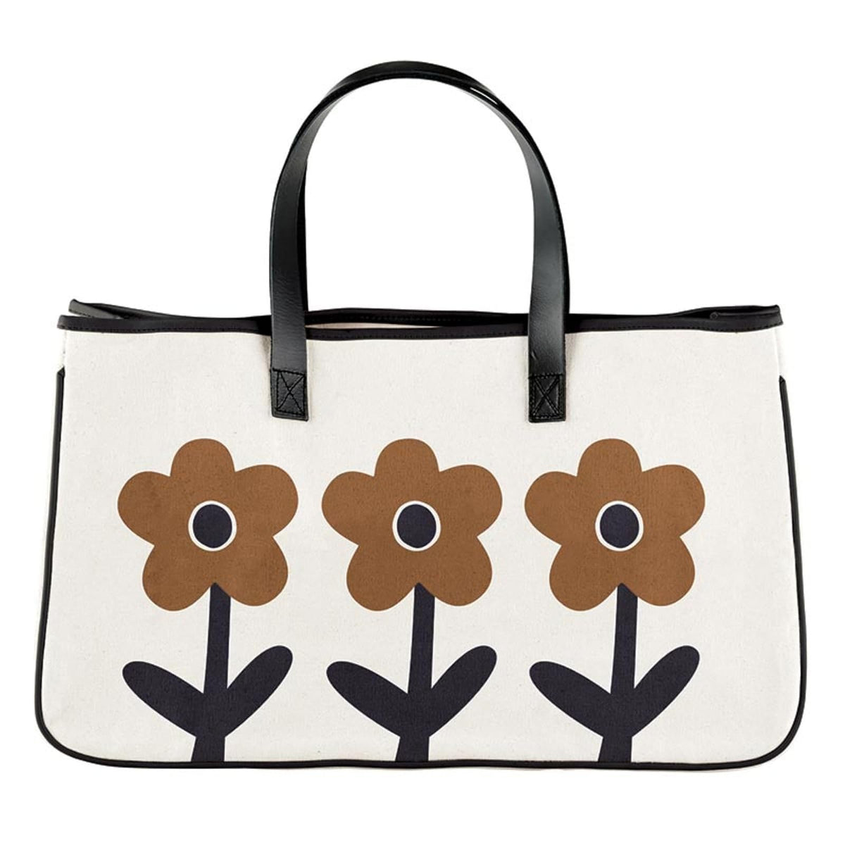 Santa Barbara Design Studio Tote Bag, 20" x 11", Brown Flowers