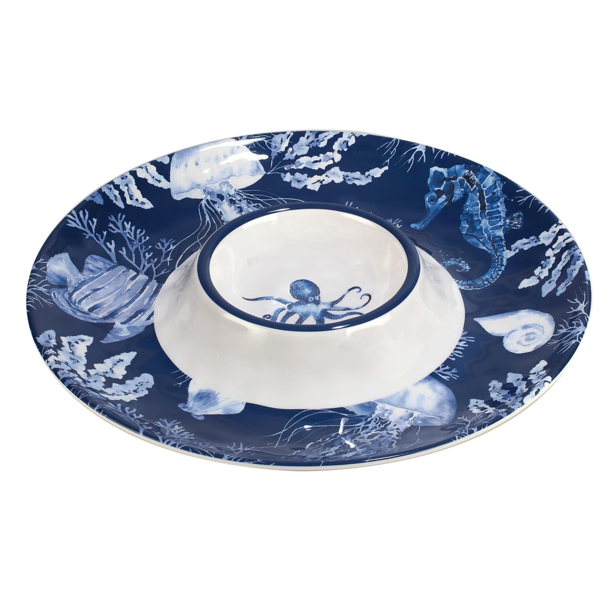Certified International Dishware Bowl, 14 inches, Blue