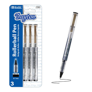 BAZIC 4-Color Pen w ith Clip Top, Assorted, 3 Per Pack