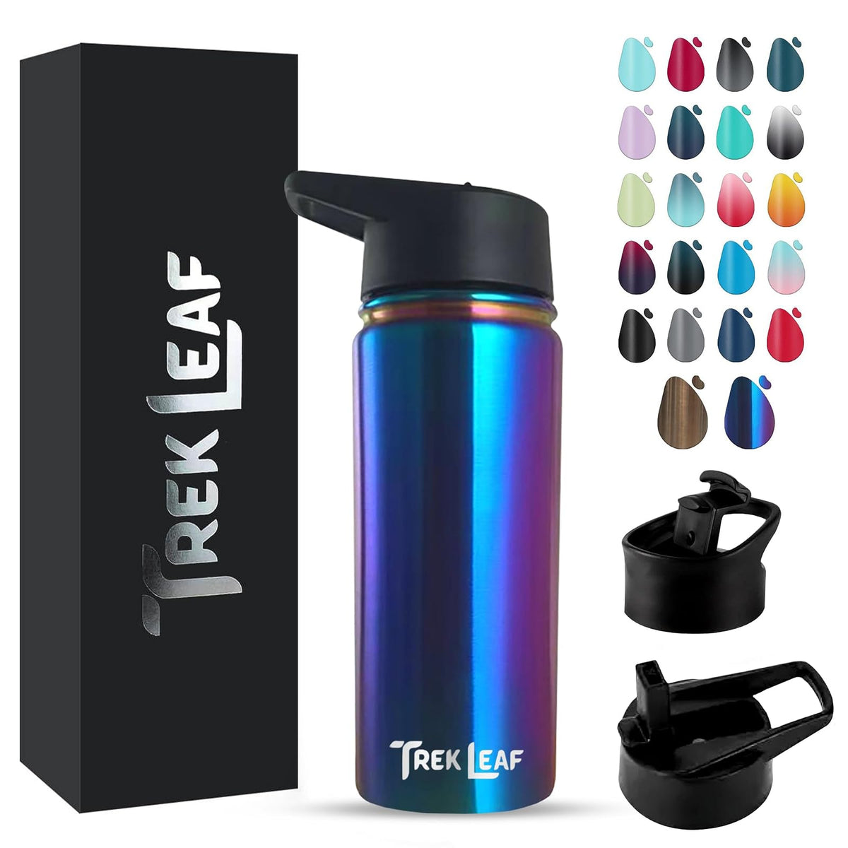 Trek Leaf Bottle, 18 Ounces, Twilight
