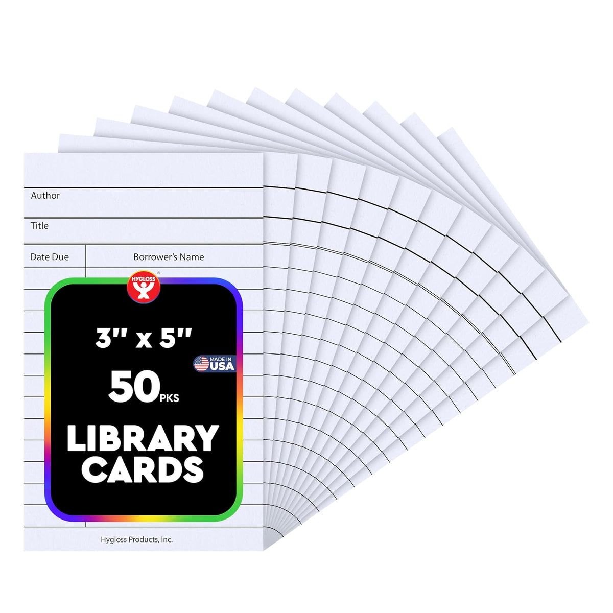 Hygloss Card Stock, 3" x 5", White