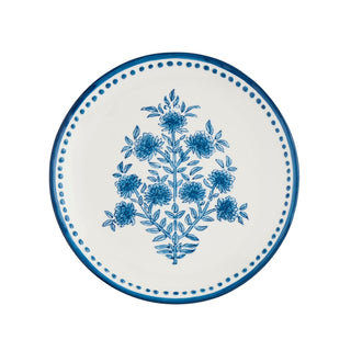 Mud Pie Dishware Plate, 8" dia, Flower Stem