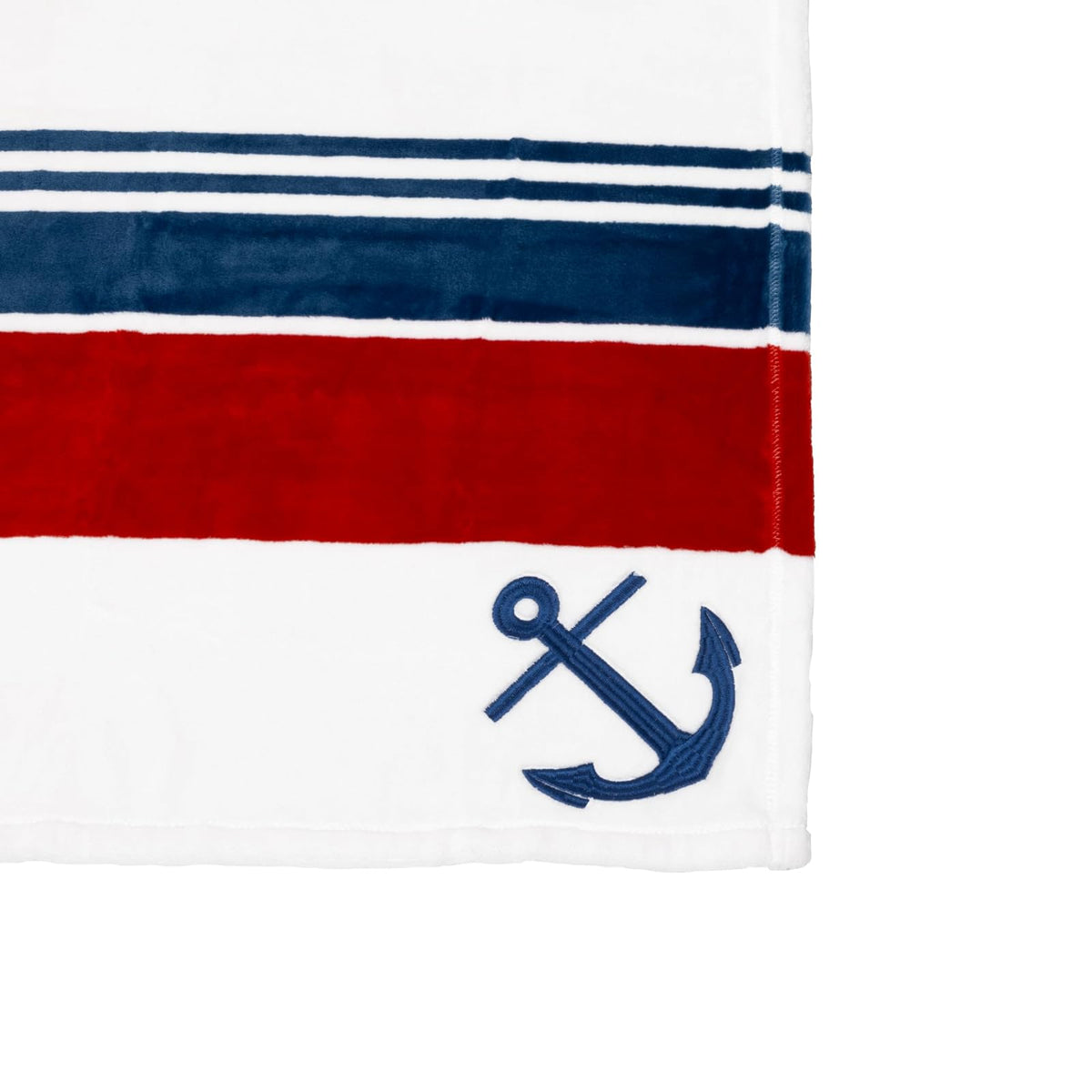 Pavilion Gift Company Blanket, 50" x 60", White, Red, Blue