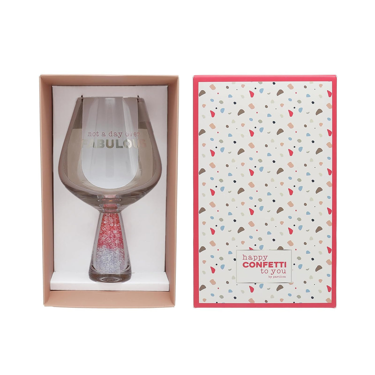 Pavilion Gift Company Drinking Cup, 18 Ounces, White, pink