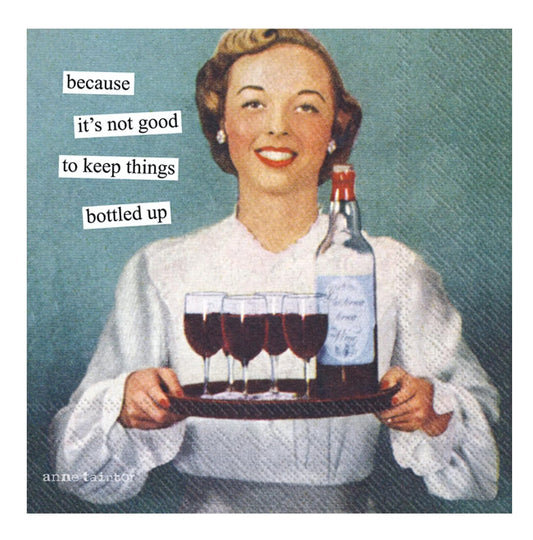Boston International Anne Taintor Paper Napkins, 20-Count Cocktail Size, Bottled Up