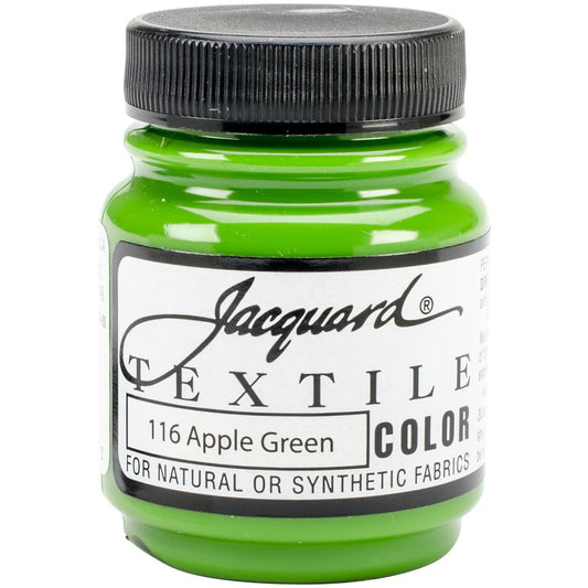 Jacquard Products Textile Color Fabric Paint 2.25-Ounce, Apple Green