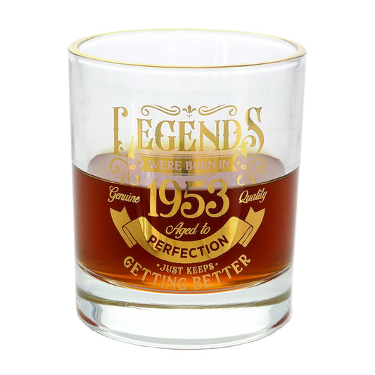 Pavilion Gift Company Drinking Cup, 8 Ounces, Clear, Gold