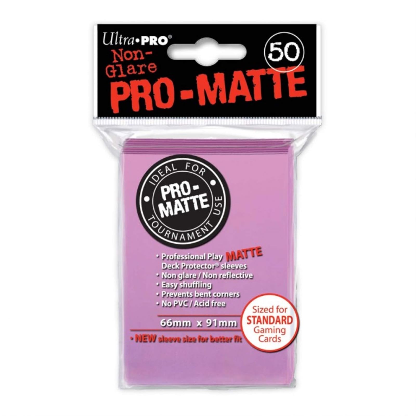 Ultra Pro 50ct Pro-Matte Pink Standard Deck Protectors