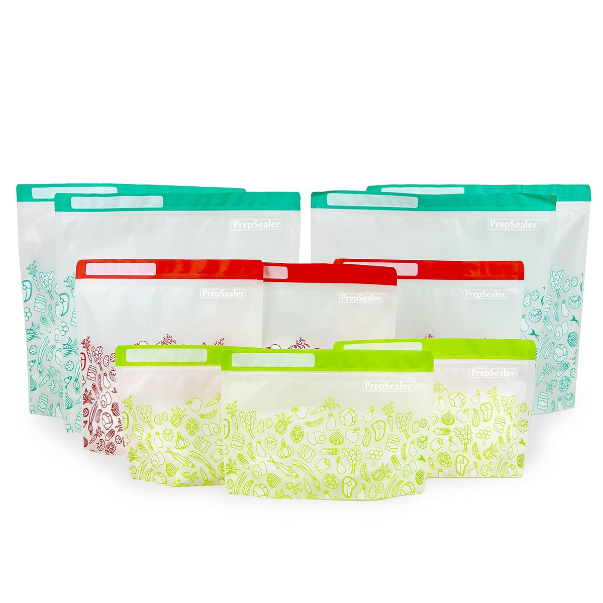 PrepSealer Food Storage Bag, Medium, Clear