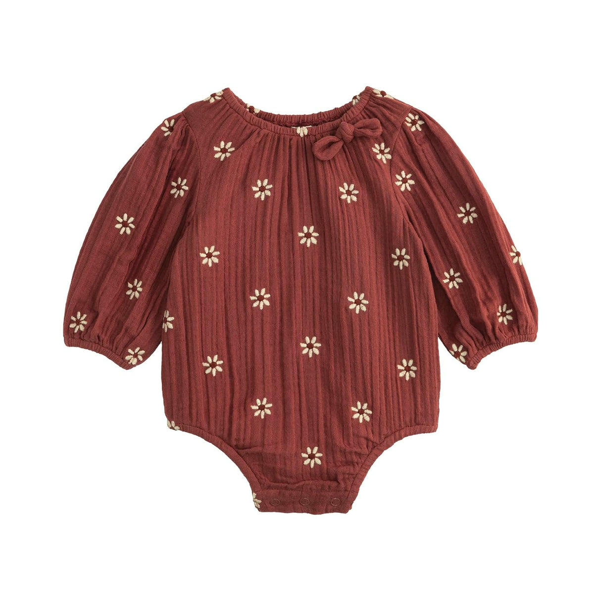 Mud Pie One Piece Outfit, 3-6 Months, Rust/Copper