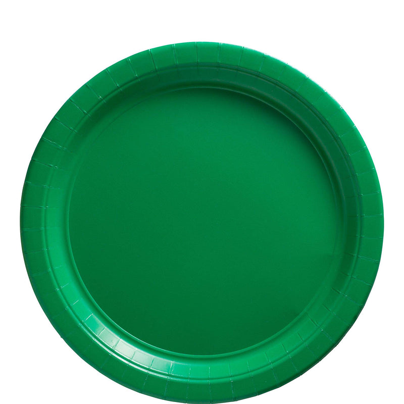 Festive Green Paper Lunch Plates , Big Party Pack 50ct., 8 1/2"