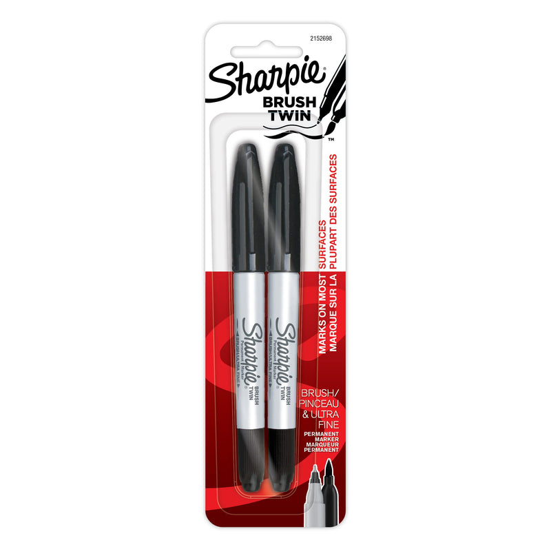 Sharpie Brush Twin Permanent Markers