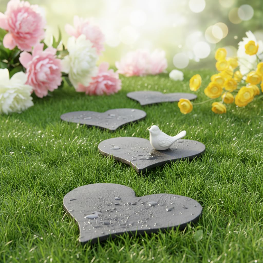 Comfy Hour Cast Iron Garden Stepping Stone - Heart