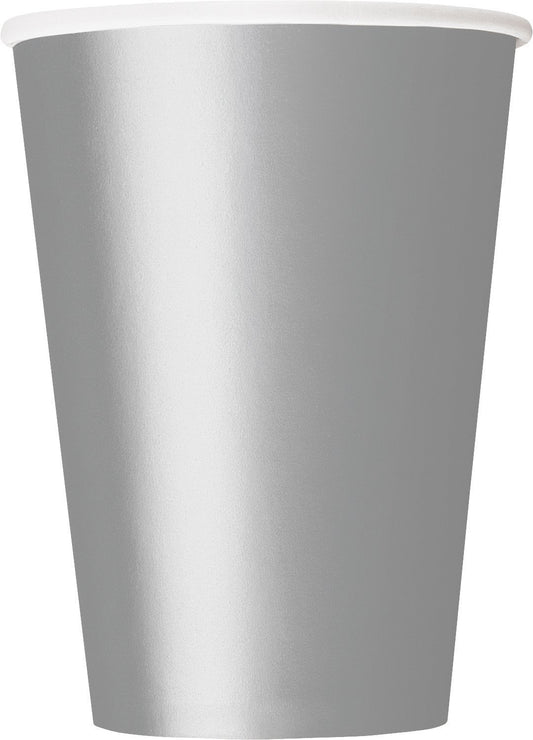 Unique Industries 12oz Silver Paper Cups, 10ct