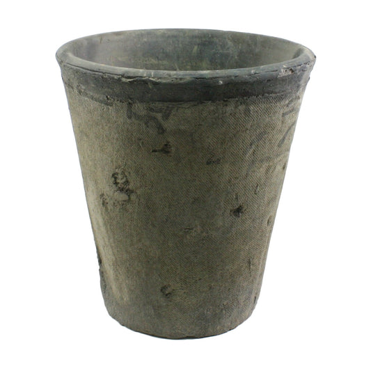 HomArt Rustic Terra Cotta Rose Pot, Large, Moss Grey, 1-Count