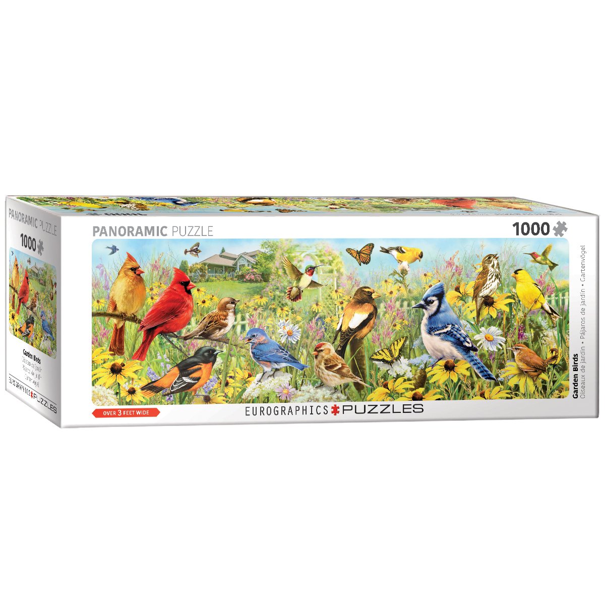 EuroGraphics (EURHR Garden Birds Panoramic by Greg Giordano 1000Piece Puzzle (Panorama) 1000Piece Jigsaw Puzzle