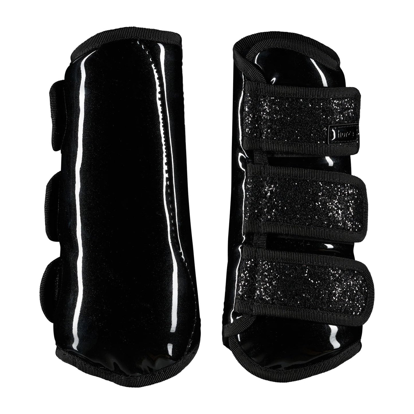 HORZE Protection Boots with Glitter - Black - Horse