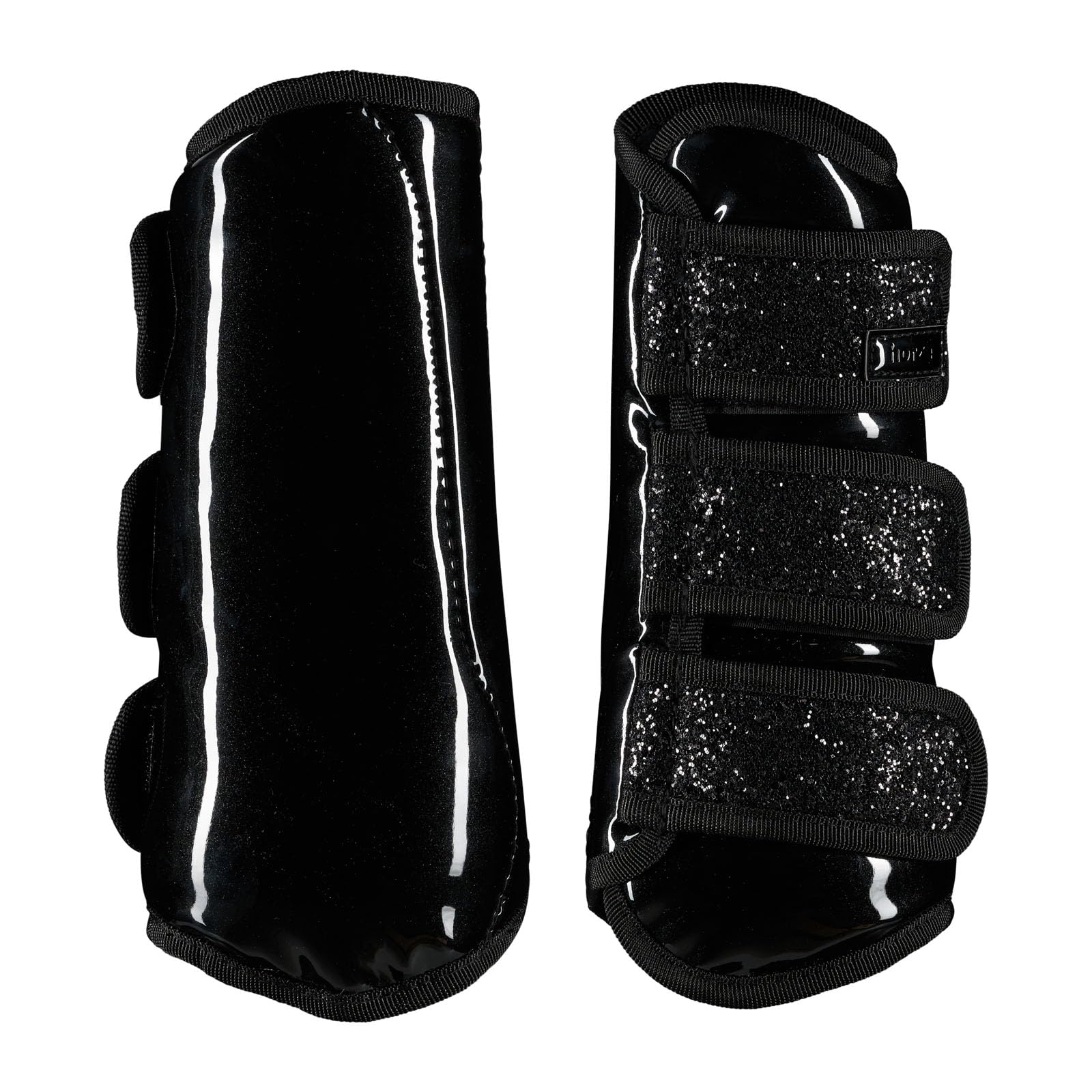 HORZE Protection Boots with Glitter - Black - Horse