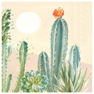 ihr SINCE 1977 Disposable Napkin, 5" x 5", Desert Greenhouse