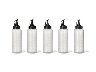 OXO Bottle, 12 oz (Pack of 5), Clear/Black