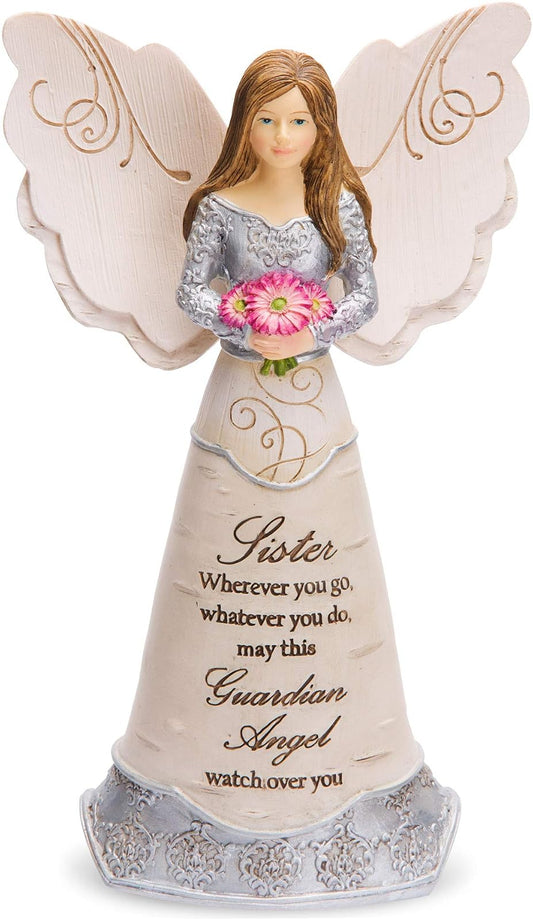 Pavilion Gift Company Elements Sister Guardian Angel Figurine 6 Pink