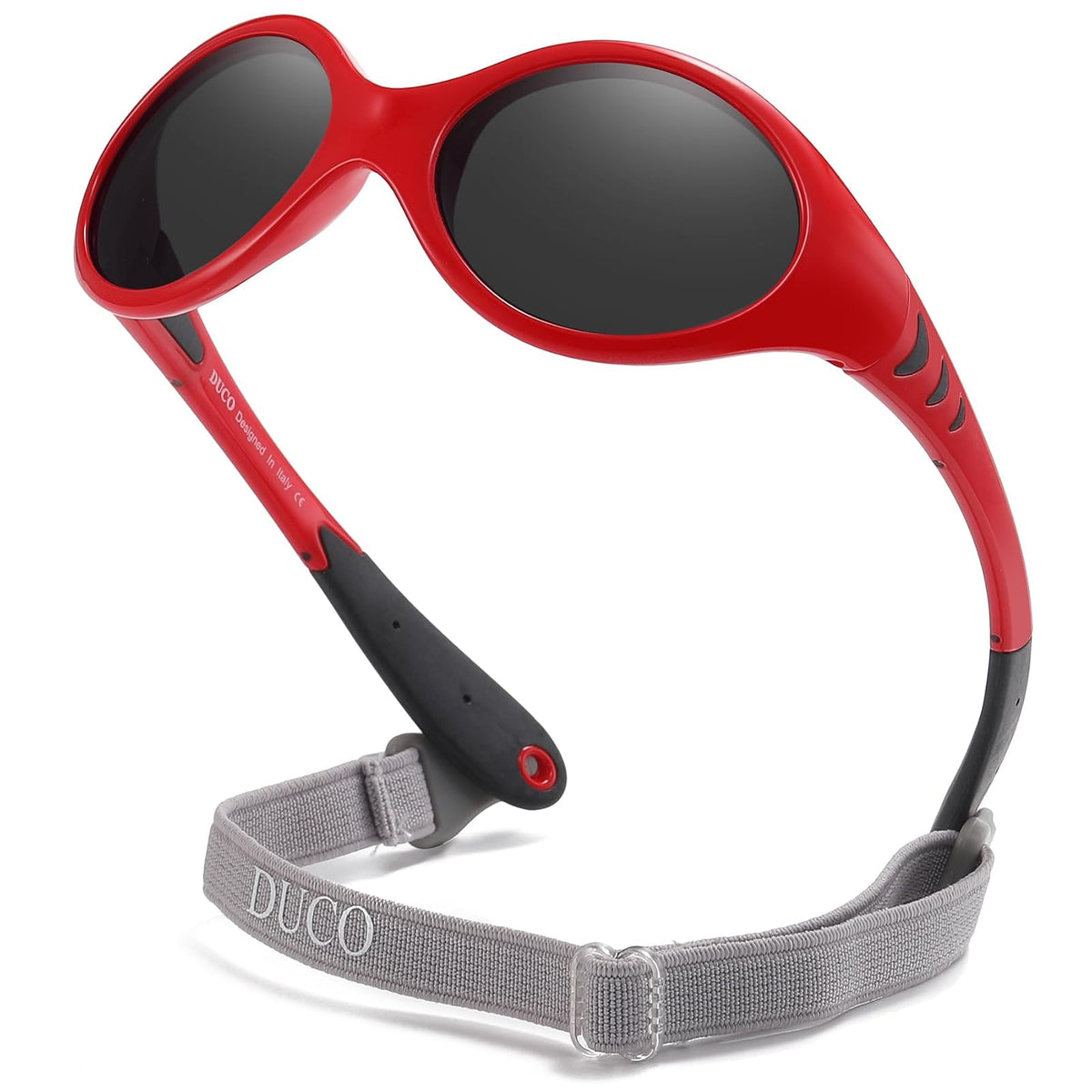 DUCO Sunglasses, common, Red-black