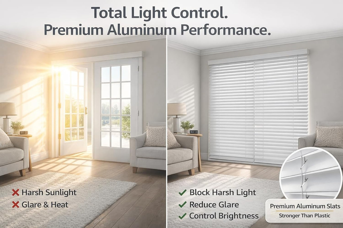 Comfy Hour 25x41 Inch Magnetic Blinds for Metal Door, No Drill Shade