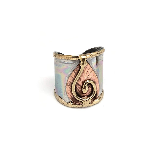 Anju Jewelry Mixed Metal Cuff Ring
