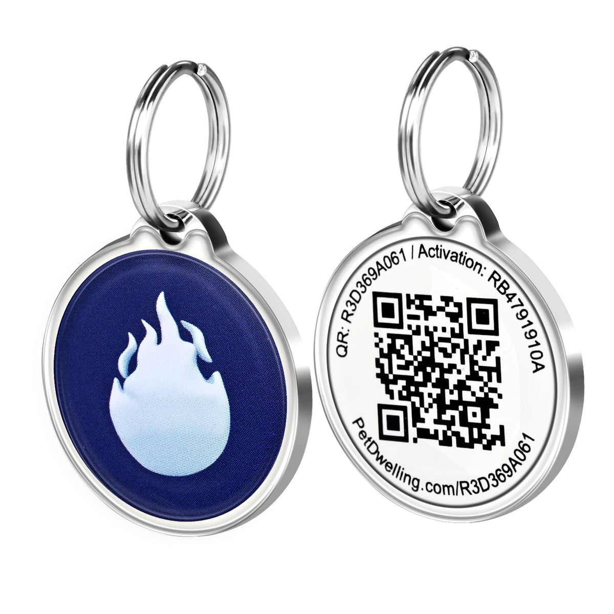 Pet Dwelling Symbol QR Pet Tag – Easy Scan Instant Location Alerts, Online Pet Profile with AI Feature for Dogs & Cats
