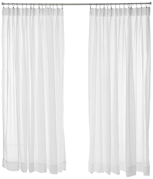 Belle Maison Stylemaster Splendor Pinch Pleated Drapes Pair, 2 of 48" by 84", White