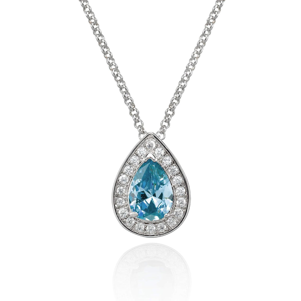 namana Necklace, Light Blue, Chain,Elegant