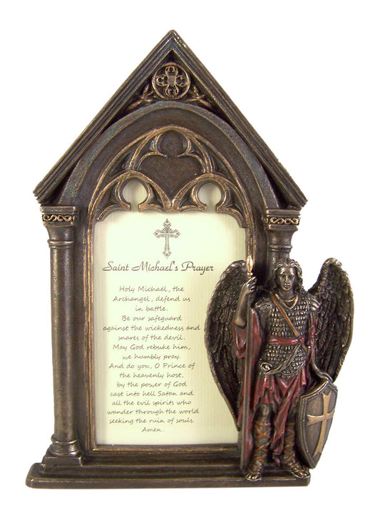 Unicorn Studio Saint Michael's Prayer Photo Frame, 7 1/2 Inch