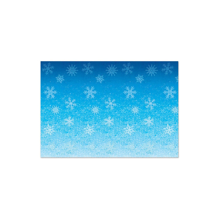 Beistle Backdrop, Snowflakes, Blue/White