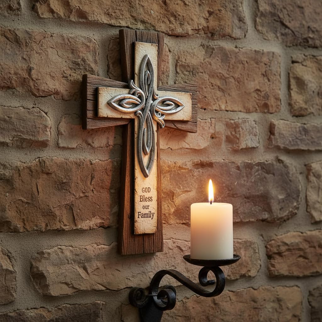 Comfy Hour Wall Art, 8.7"L x 0.6"W, Brown, Cream, Metallic