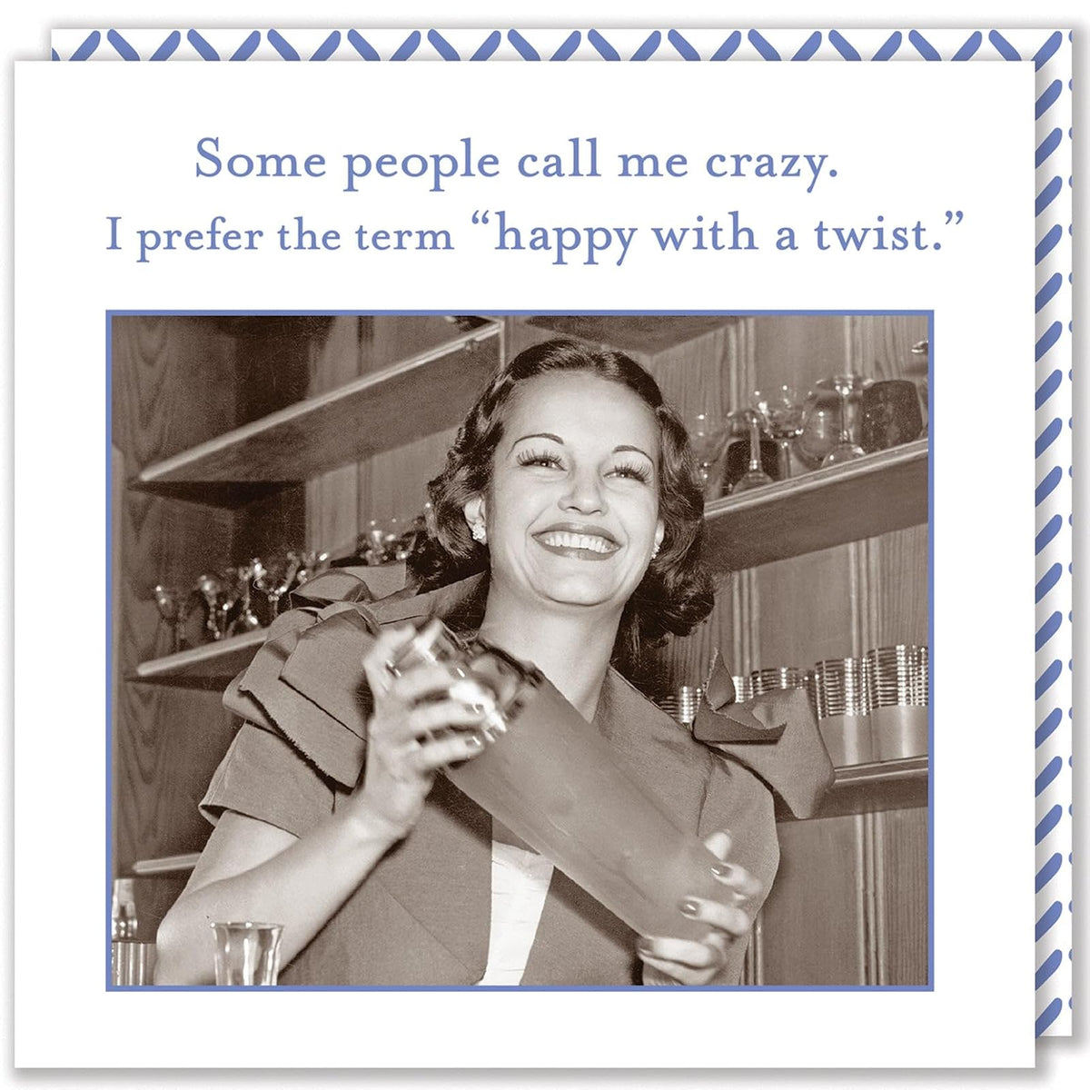 Shannon Martin Design Disposable Napkin, 5" x 5", Happy With a Twist