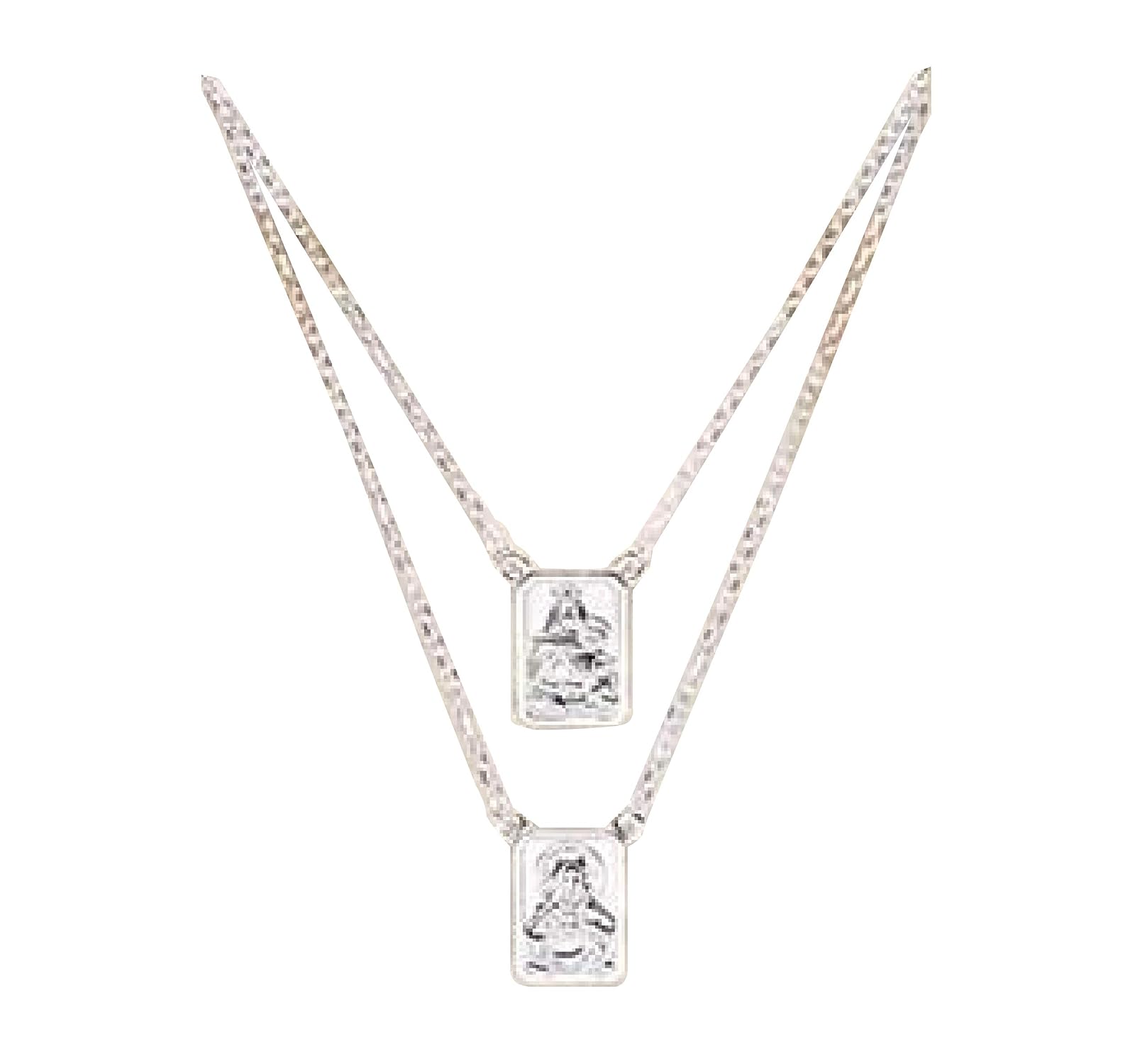 Roman Sterling Silver Infinity Scapular Necklace