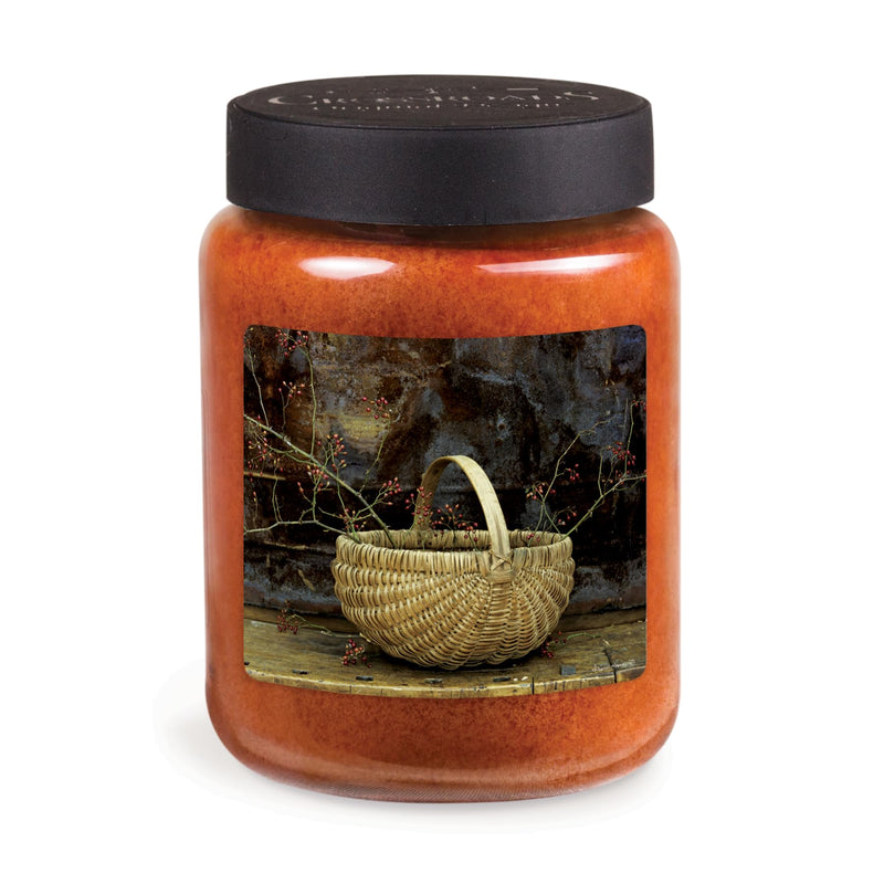 CROSSROADS ORIGINAL DESIGNS Basket with Branches Orange Clove Scented Jar Candle, 26 Oz, Home Fragrance