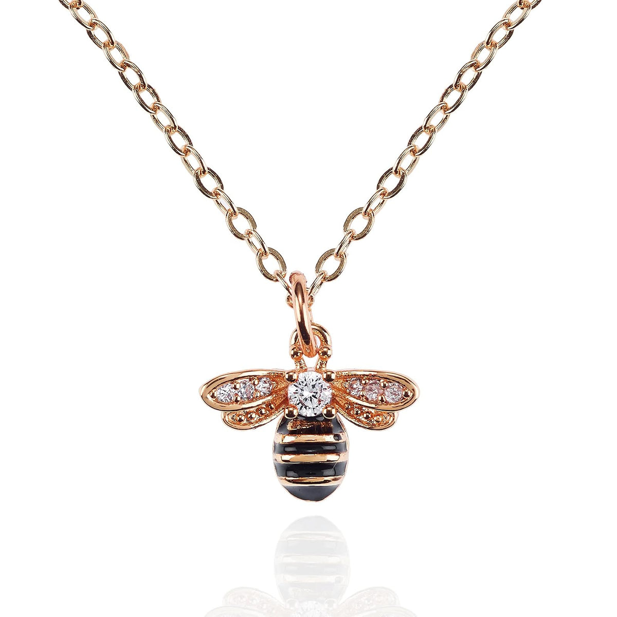 namana Necklace, 13mm by 9 mm, rose gold