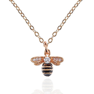 namana Necklace, 13mm by 9 mm, rose gold