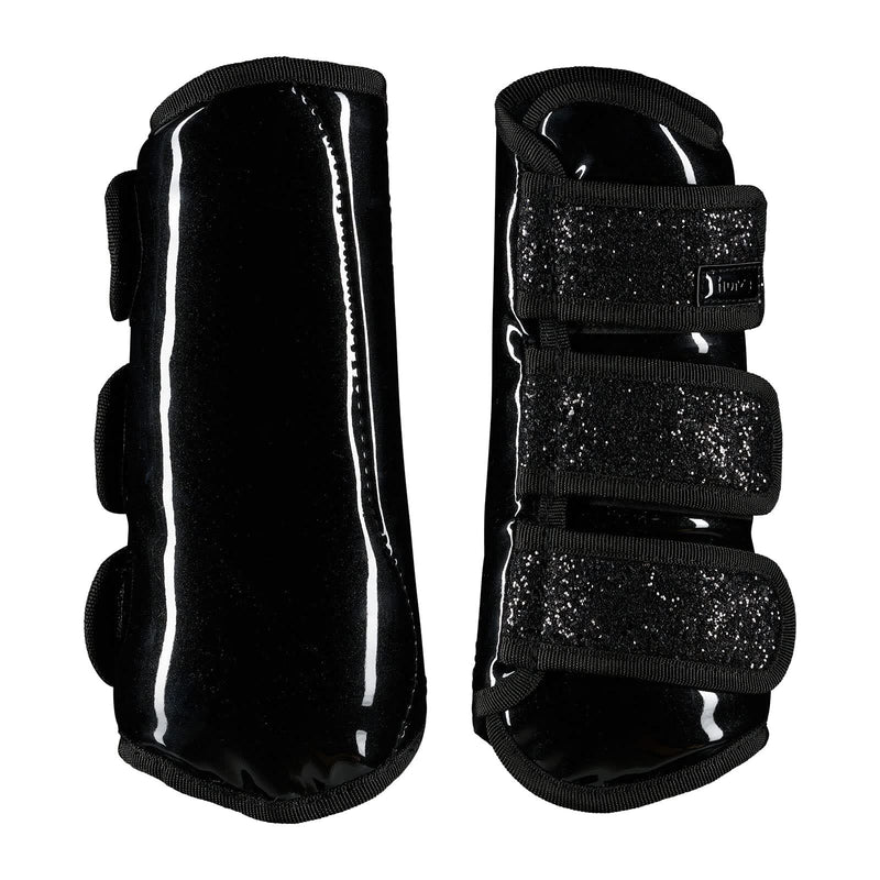 HORZE Protection Boots with Glitter - Black - Warmblood