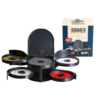 Tablecraft Glass Rimming Station with 5-Swing Out Trays (H5633), 2.3, Black