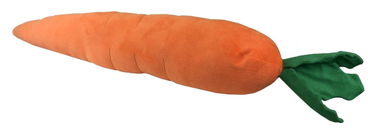 Pet Lou Durable Plush Multi-Squeaks and Crinkle Dog and Cat Toys, Vegetables and Rabbit Collection (L-Orange, 29-Inch Carrot)
