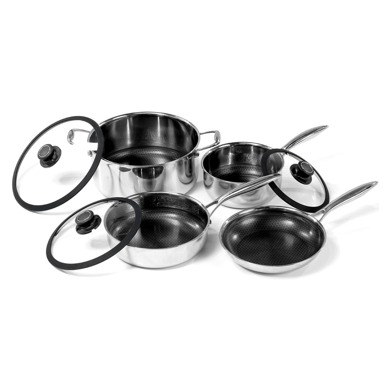 Black Cube Quick Release Cookware 7 Piece Set, Assorted Sizes