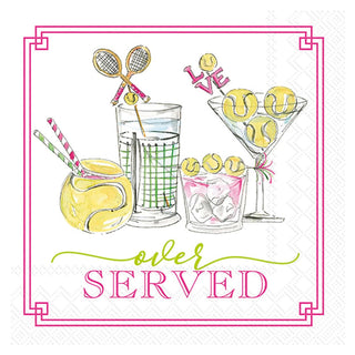 ihr SINCE 1977 Disposable Napkin, 5" x 5", Tennis Drinks