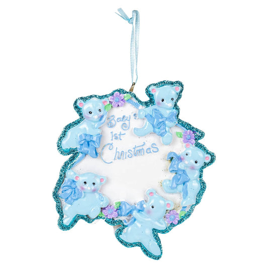 Kurt S. Adler Hanging Ornament, 4in, Pink and Blue