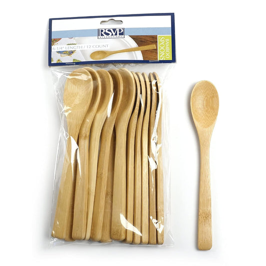 RSVP International Flatware, Spoon Set, 12 Piece, Bamboo