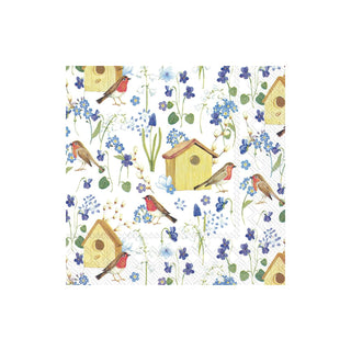 ihr SINCE 1977 Disposable Napkin, 20-Count Lunch Size, Birdhouse In Spring