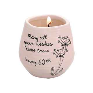 Pavilion Gift Company Candle, 8 oz, Pink, Black