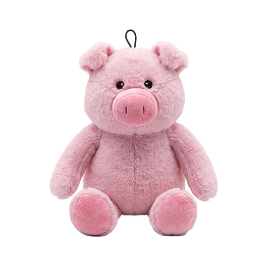 Pet Lou Plush Toys with Durable Squeaker and Crinkle Paper Dog Chew Toy in Colossal Size and Multi-Color (Pink Cute, 15 Inch Cut Pig)