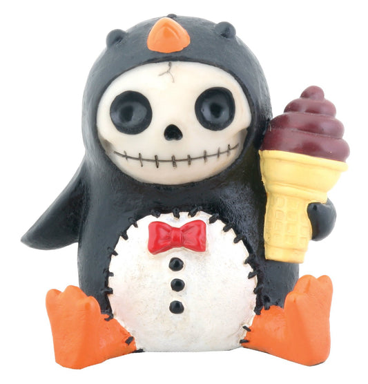 Pacific Trading SUMMIT COLLECTION Furrybones Pen Pen Signature Skeleton in Penguin Costume Holding Ice Cream Cone